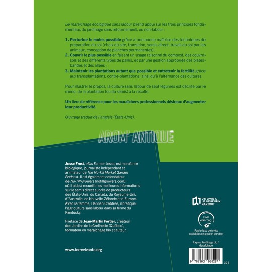 Le maraîchage écologique sans labour, livre de Jesse Frost.