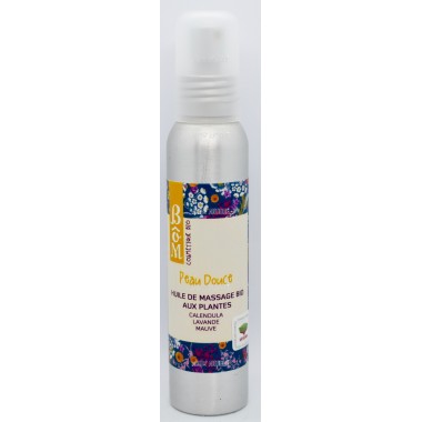 Huile de massage bio, peaux douces 2