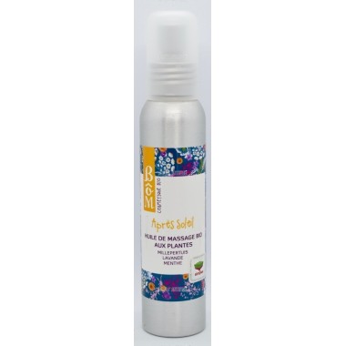 Huile de massage bio après soleil 2