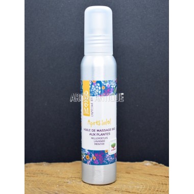 Huile de massage bio après soleil