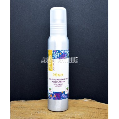 Huile de massage bio détente