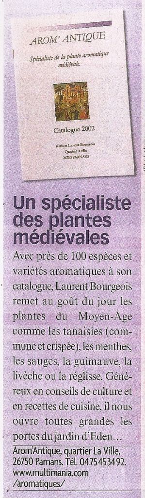 Un spécialiste des plantes médiévales : Arom'antique