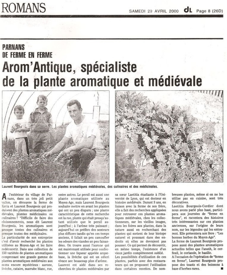 Arom'antique spécialiste de la plante aromatique et médiévale